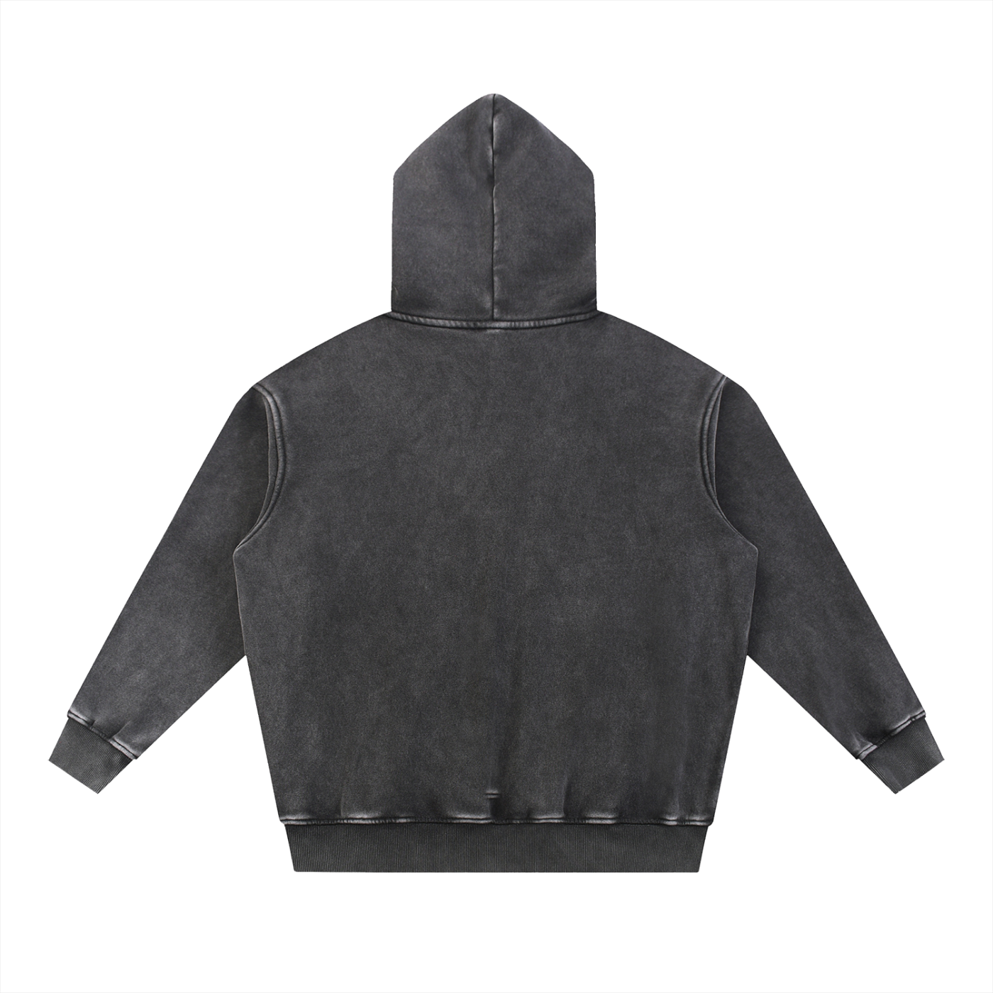 Washed Graphic Back Fleece Hoodie