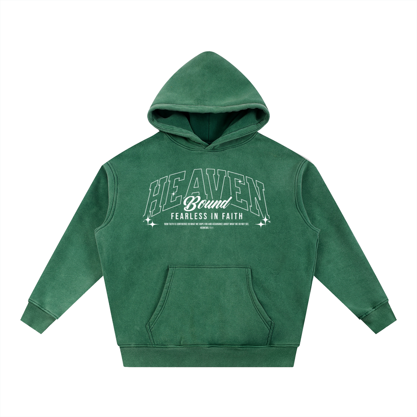 Washed Graphic Back Fleece Hoodie