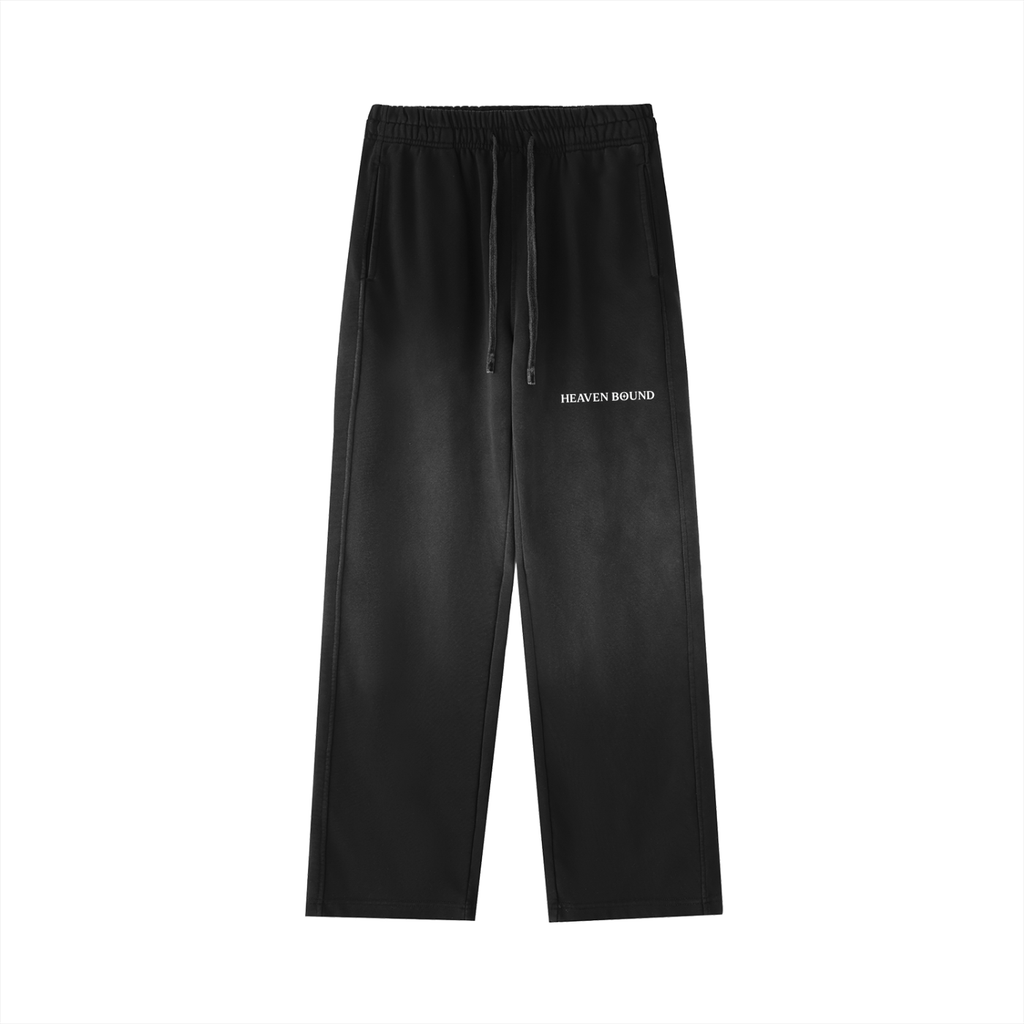 Washed Straight-Leg Logo Sweatpants