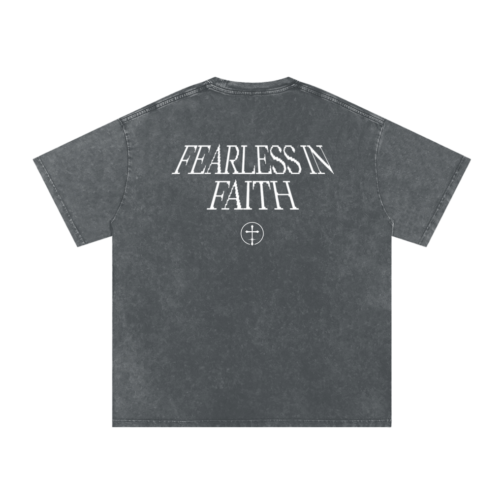Washed Fearless in Faith Cotton Tee