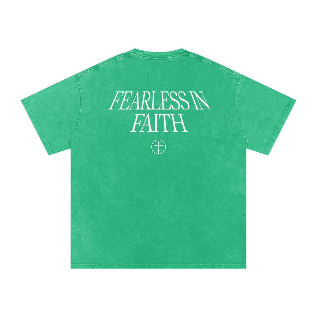 Washed Fearless in Faith Cotton Tee