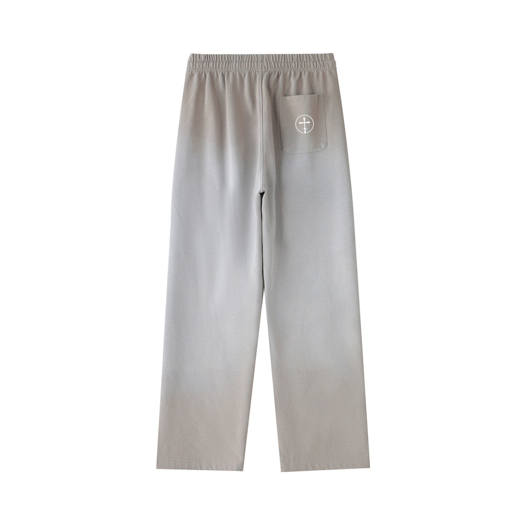 Washed Straight-Leg Logo Sweatpants