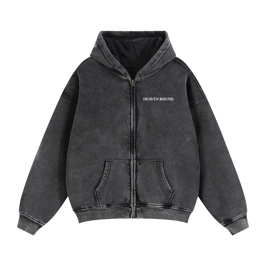 Washed Heaven Bound Star Zip-up