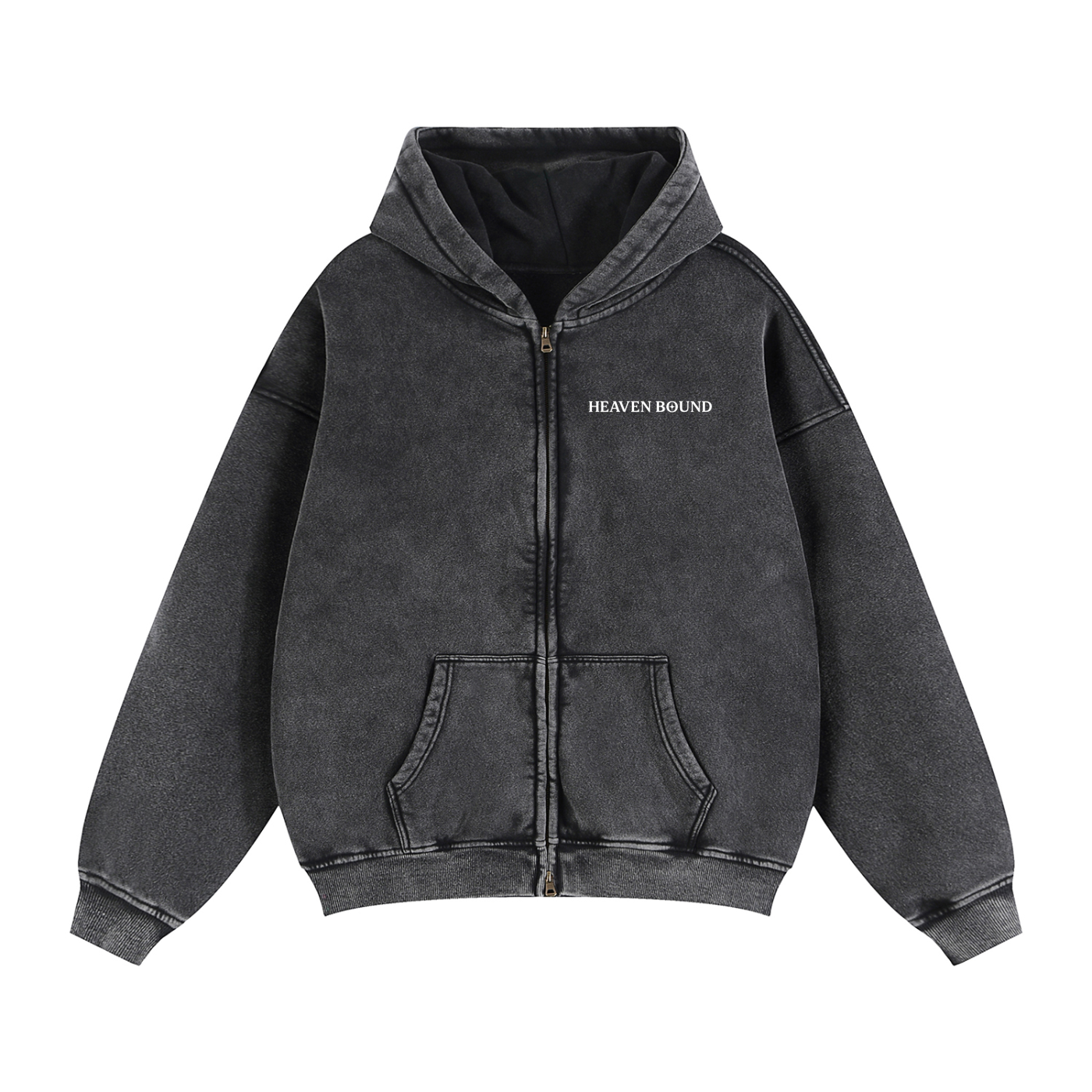 Washed Heaven Bound Star Zip-up