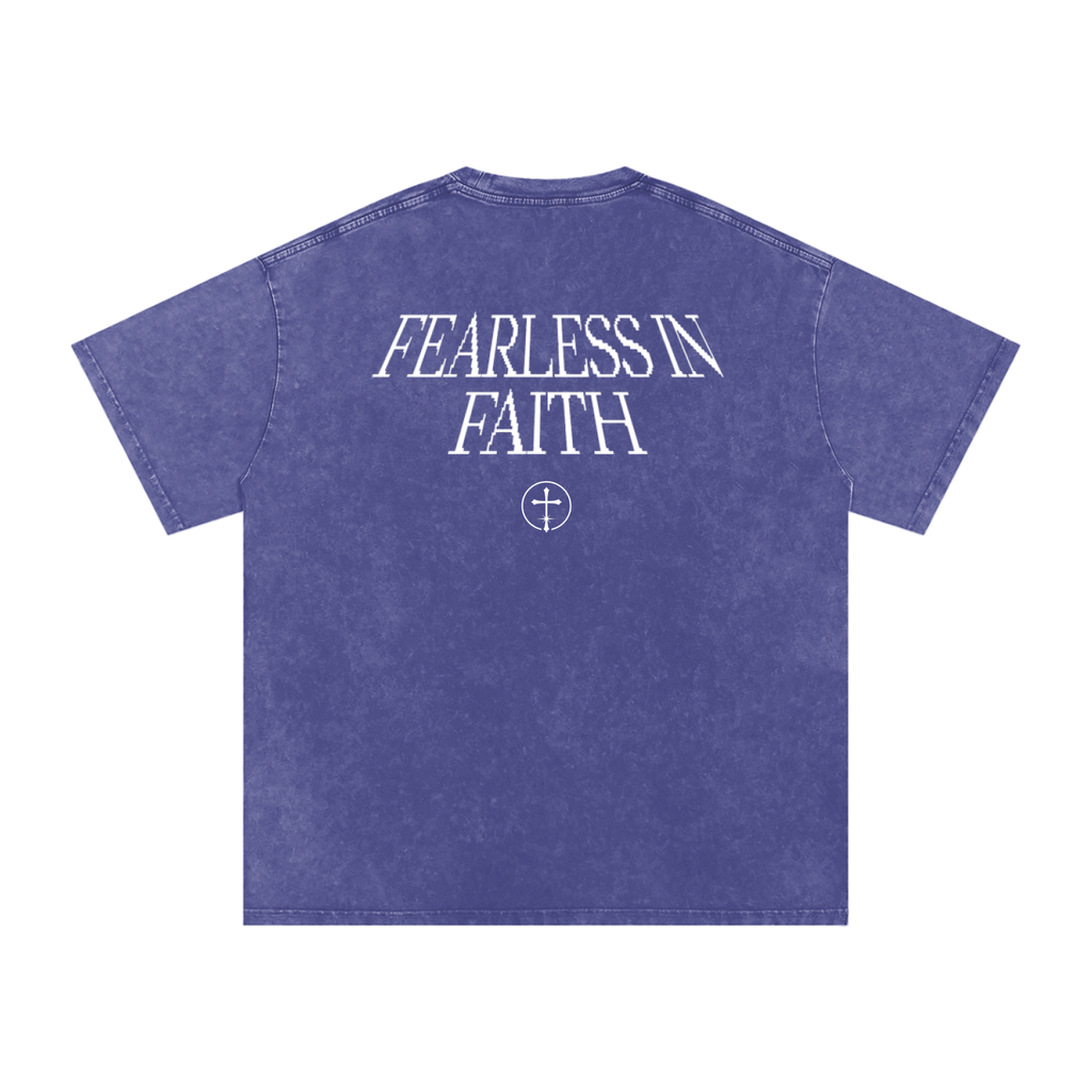 Washed Fearless in Faith Cotton Tee
