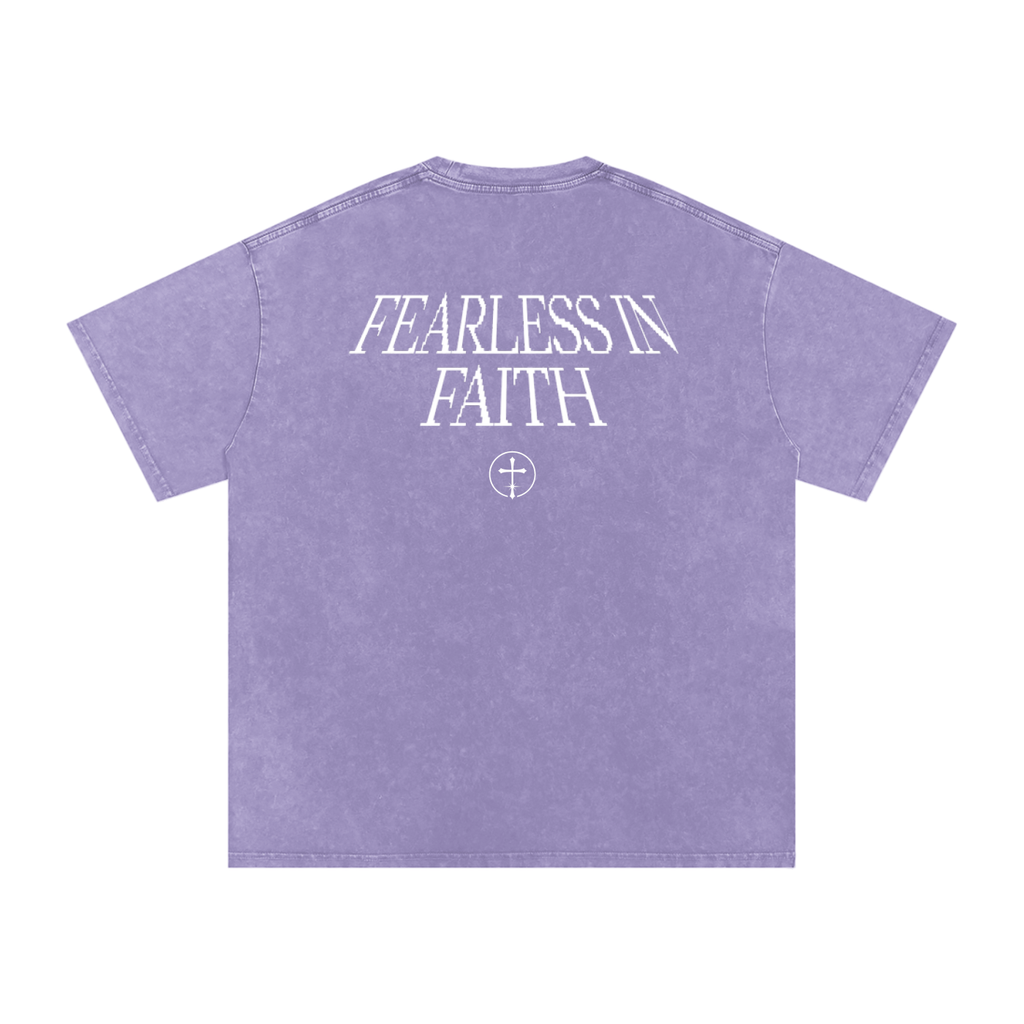 Washed Fearless in Faith Cotton Tee