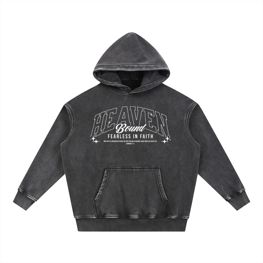 Washed Graphic Back Fleece Hoodie