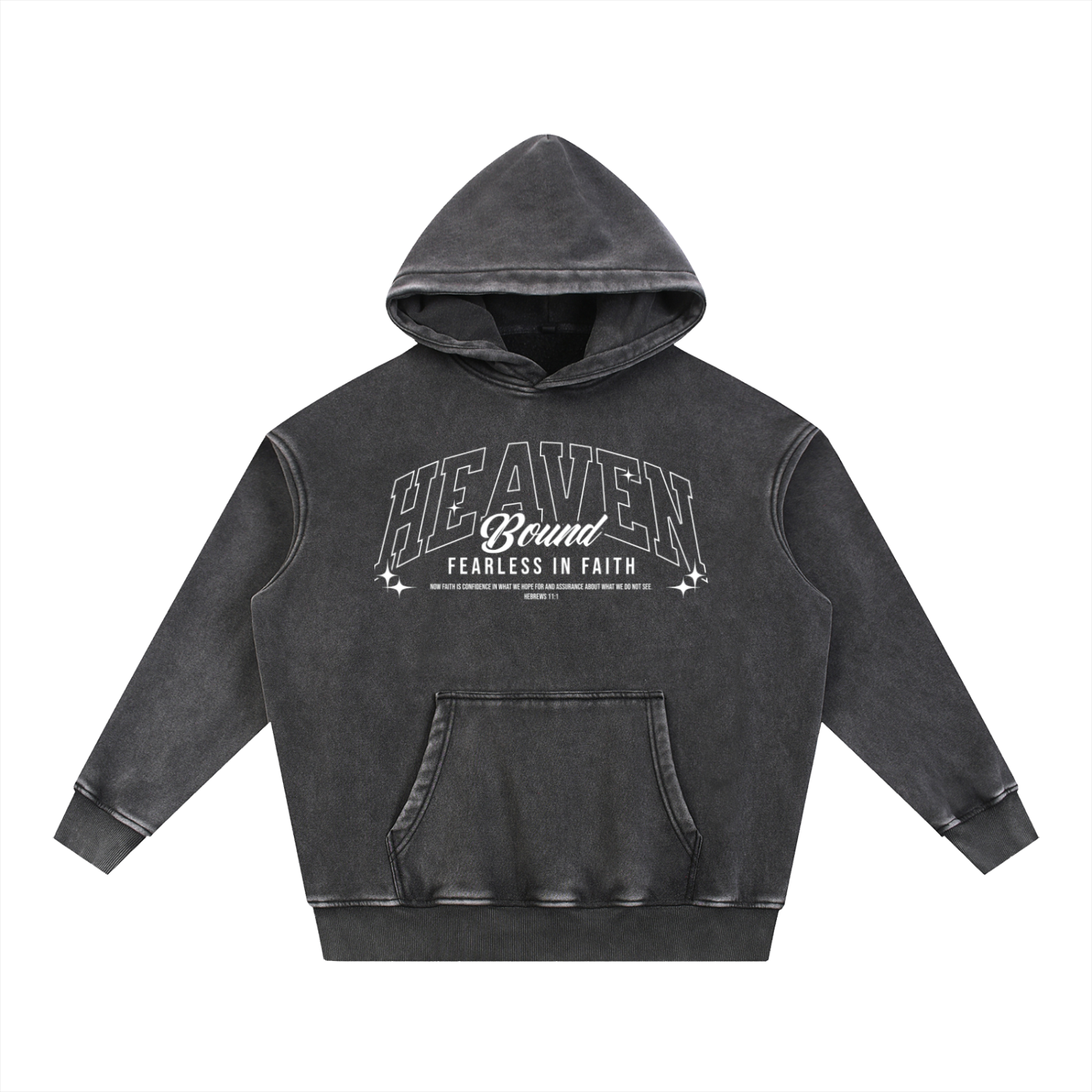 Washed Graphic Back Fleece Hoodie
