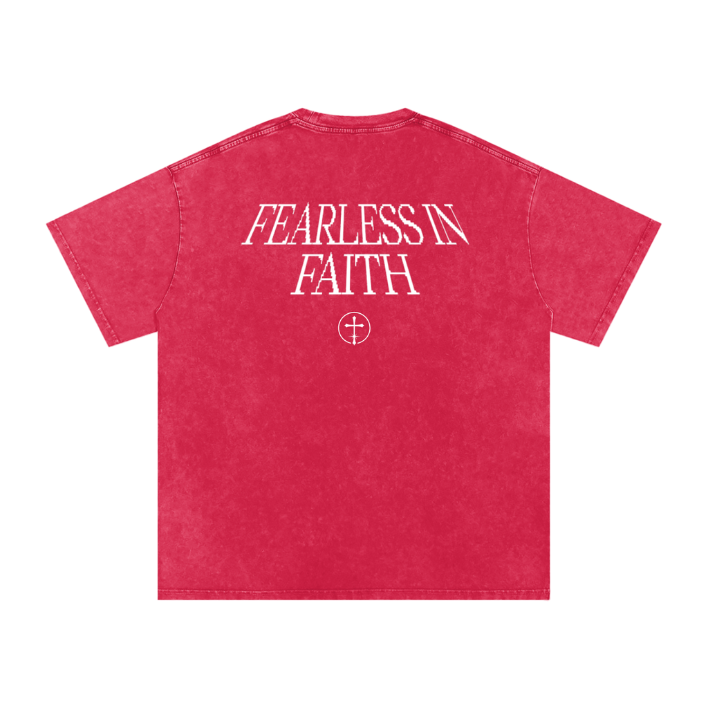 Washed Fearless in Faith Cotton Tee