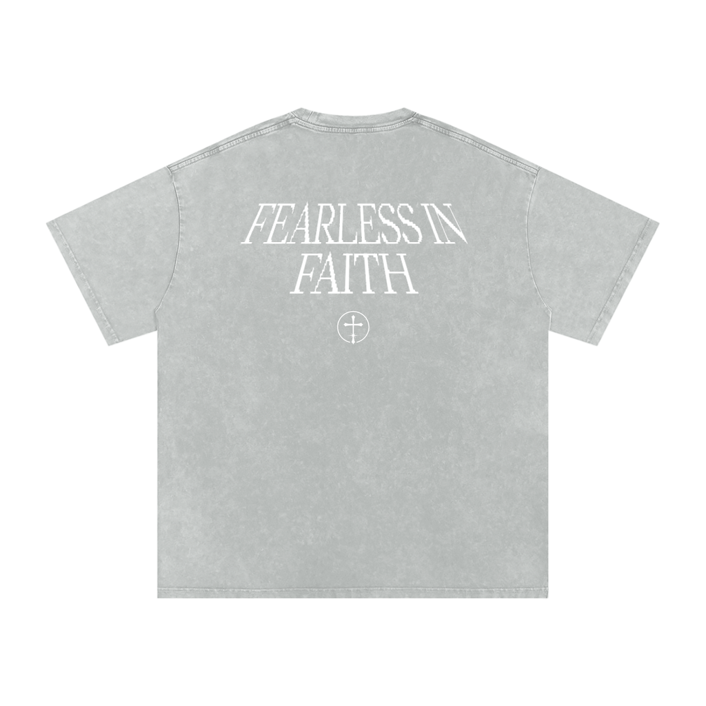 Washed Fearless in Faith Cotton Tee